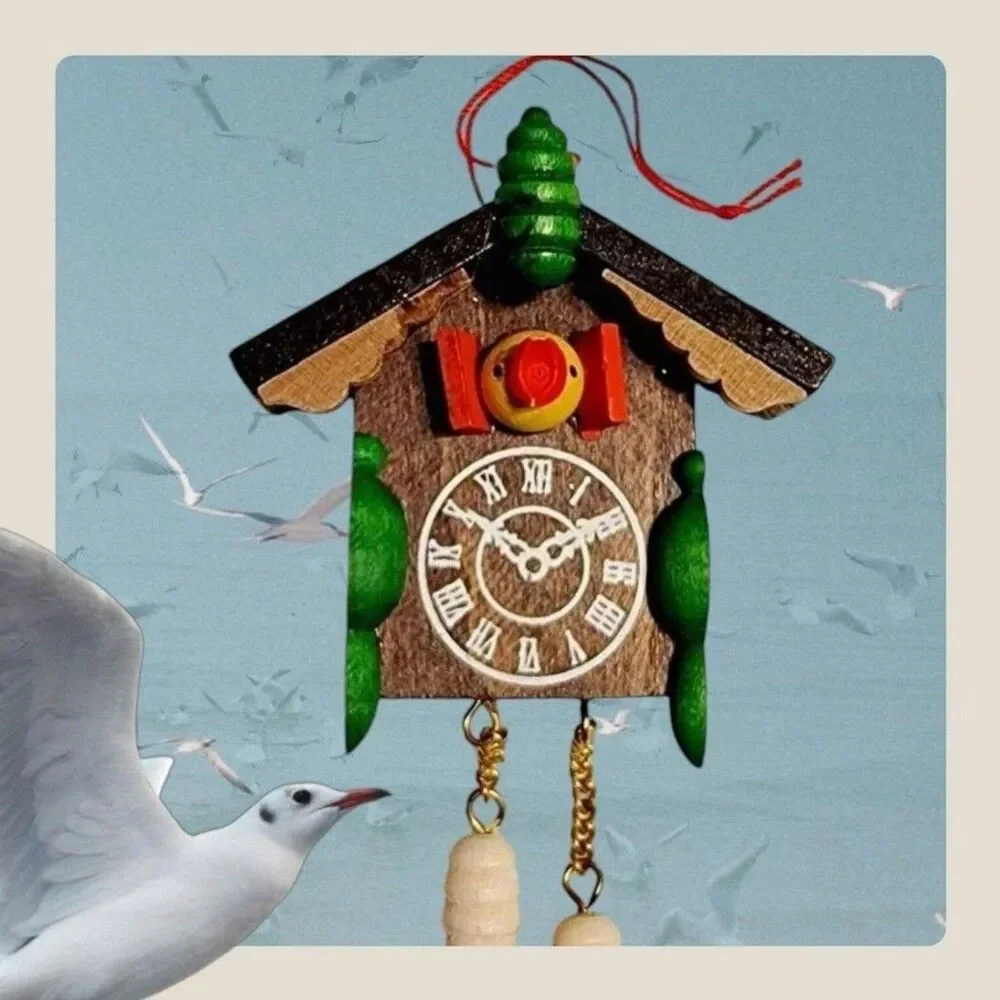 Christian Ulbricht Cuckoo Clock Germany Wood Vintage Ornament